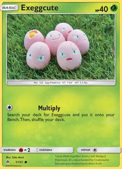 Exeggcute — Forbidden Light #1, 2018. Illustrated by Yuka Morii.