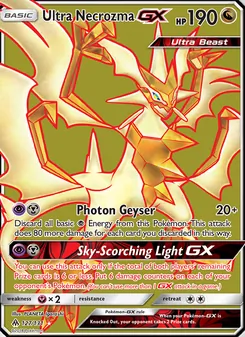 Ultra Necrozma GX — Forbidden Light #127, 2018. Illustrated by PLANETA Igarashi.