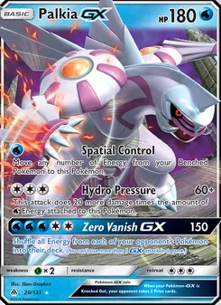 Palkia GX — Forbidden Light #20, 2018. Illustrated by 5ban Graphics.