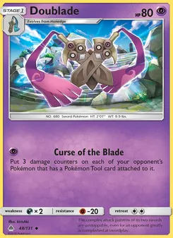 Doublade — Forbidden Light #48, 2018. Illustrated by kirisAki.