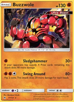 Buzzwole — Forbidden Light #77, 2018. Illustrated by Masakazu Fukuda.