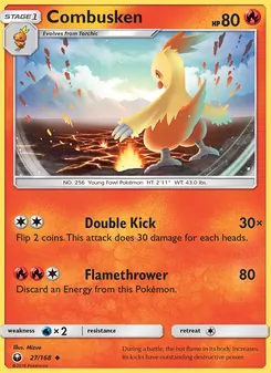 Combusken — Celestial Storm #27, 2018. Illustrated by Mizue.