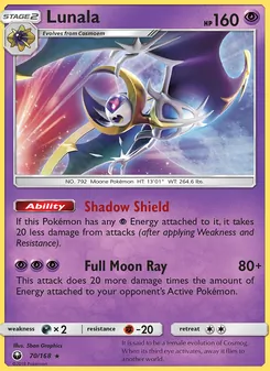Lunala — Celestial Storm #70, 2018. Illustrated by 5ban Graphics.