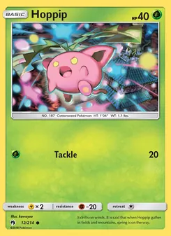Hoppip — Lost Thunder #12, 2018. Illustrated by kawayoo.