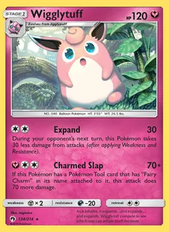 Wigglytuff — Lost Thunder #134, 2018. Illustrated by nagimiso.