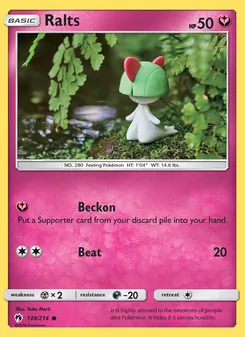 Ralts — Lost Thunder #139, 2018. Illustrated by Yuka Morii.