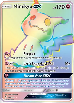 Mimikyu GX — Lost Thunder #226, 2018. Illustrated by 5ban Graphics.
