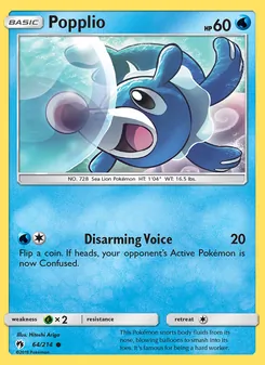 Popplio — Lost Thunder #64, 2018. Illustrated by Hitoshi Ariga.