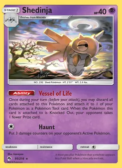 Shedinja — Lost Thunder #95, 2018. Illustrated by kawayoo.