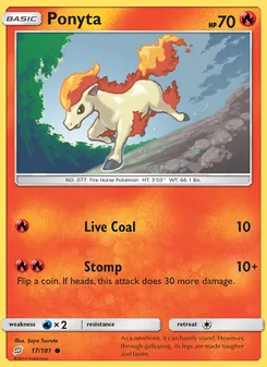 Ponyta — Team Up #17, 2019. Illustrated by Saya Tsuruta.