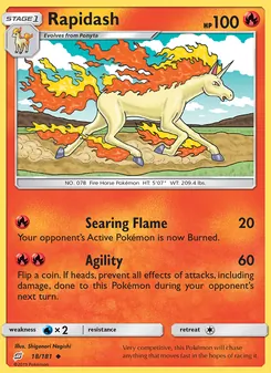 Rapidash — Team Up #18, 2019. Illustrated by Shigenori Negishi.