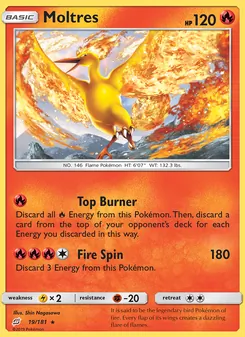 Moltres — Team Up #19, 2019. Illustrated by Shin Nagasawa.