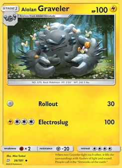 Alolan Graveler — Team Up #36, 2019. Illustrated by Misa Tsutsui.