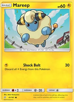 Mareep — Team Up #41, 2019. Illustrated by Akira Komayama.