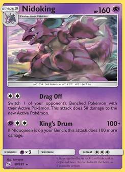 Nidoking — Team Up #59, 2019. Illustrated by kawayoo.