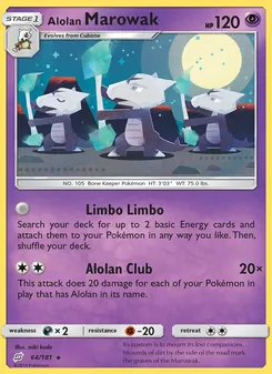 Alolan Marowak — Team Up #64, 2019. Illustrated by miki kudo.