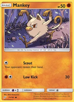 Mankey — Team Up #71, 2019. Illustrated by Akira Komayama.