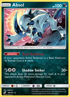 Absol — Team Up #88, 2019. Illustrated by nagimiso.