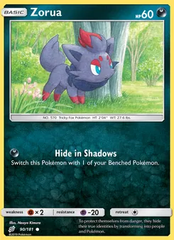 Zorua — Team Up #90, 2019. Illustrated by Naoyo Kimura.