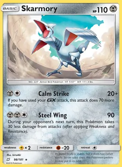 Skarmory — Team Up #98, 2019. Illustrated by kirisAki.