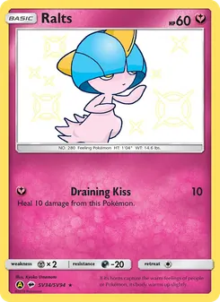 Ralts — Hidden Fates Shiny Vault #SV34, 2019. Illustrated by Kyoko Umemoto.