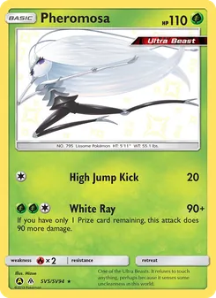 Pheromosa — Hidden Fates Shiny Vault #SV5, 2019. Illustrated by Mizue.