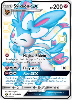 Sylveon-GX — Hidden Fates Shiny Vault #SV76, 2019. Illustrated by 5ban Graphics.