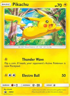 Pikachu — SM Black Star Promos #SM04, 2017. Illustrated by kirisAki.