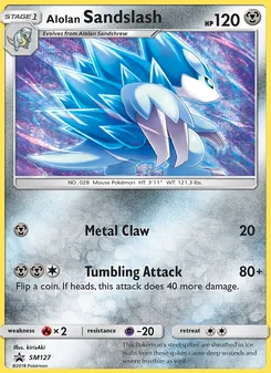 Alolan Sandslash — SM Black Star Promos #SM127, 2017. Illustrated by kirisAki.