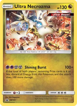 Ultra Necrozma — SM Black Star Promos #SM165, 2017. Illustrated by Shin Nagasawa.