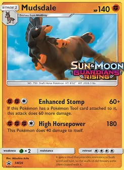 Mudsdale — SM Black Star Promos #SM20, 2017. Illustrated by Mitsuhiro Arita.