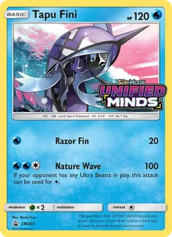 Tapu Fini — SM Black Star Promos #SM203, 2017. Illustrated by Ryuta Fuse.