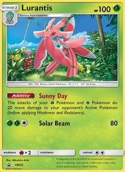 Lurantis — SM Black Star Promos #SM25, 2017. Illustrated by Mitsuhiro Arita.