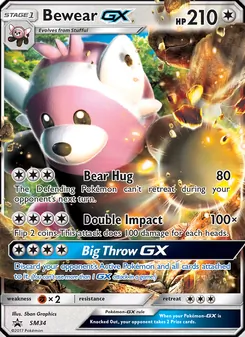 Bewear GX — SM Black Star Promos #SM34, 2017. Illustrated by 5ban Graphics.