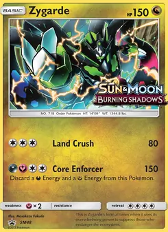 Zygarde — SM Black Star Promos #SM48, 2017. Illustrated by Masakazu Fukuda.