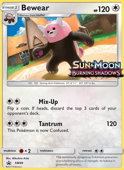 Bewear — SM Black Star Promos #SM49, 2017. Illustrated by Mitsuhiro Arita.