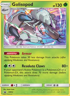 Golisopod — SM Black Star Promos #SM52, 2017. Illustrated by Naoki Saito.