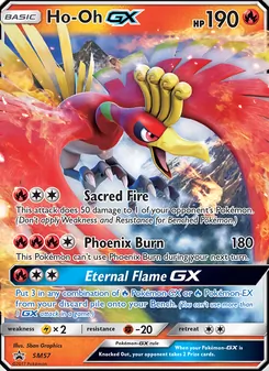 Ho-Oh GX — SM Black Star Promos #SM57, 2017. Illustrated by 5ban Graphics.