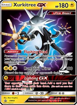 Xurkitree GX — SM Black Star Promos #SM68, 2017. Illustrated by 5ban Graphics.