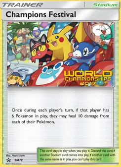Champions Festival — SM Black Star Promos #SM78, 2017. Illustrated by Naoki Saito.