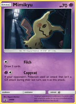 Mimikyu — SM Black Star Promos #SM99, 2017. Illustrated by Megumi Mizutani.