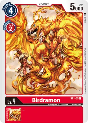 Birdramon, Digimon card ST1-05