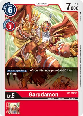 Garudamon, Digimon card ST1-08