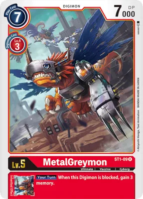 MetalGreymon, Digimon card ST1-09