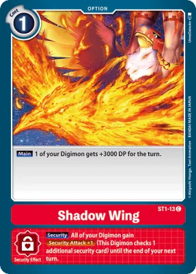 Shadow Wing, Digimon card ST1-13