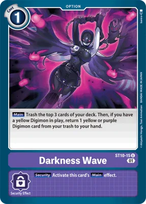 Darkness Wave, Digimon card ST10-15