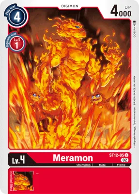 Meramon, Digimon card ST12-05