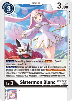 Sistermon Blanc, Digimon card ST12-12