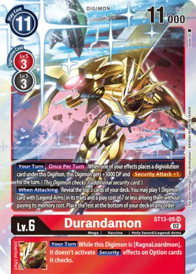 Durandamon, Digimon card ST13-05