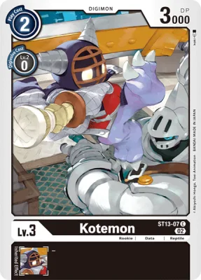 Kotemon, Digimon card ST13-07